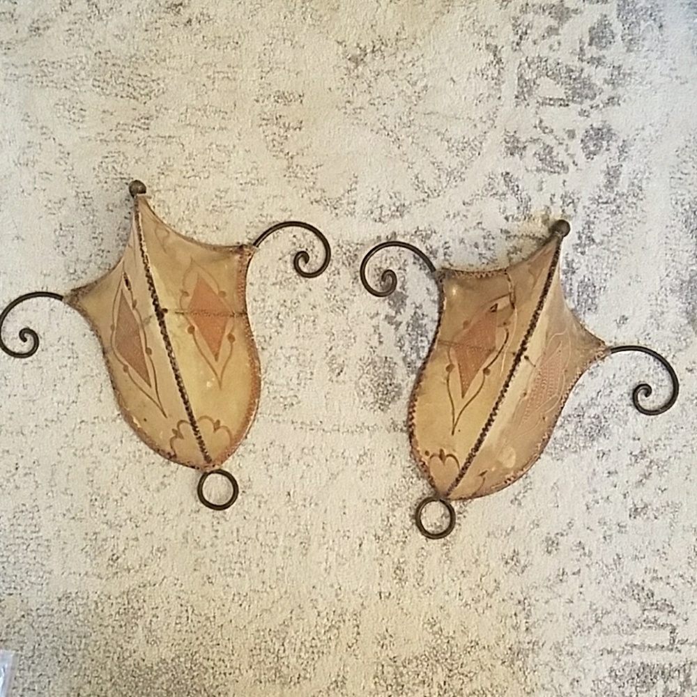 Authentic Moroccan henna wall sconces